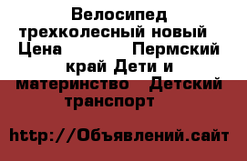 Велосипед трехколесный новый › Цена ­ 1 000 - Пермский край Дети и материнство » Детский транспорт   